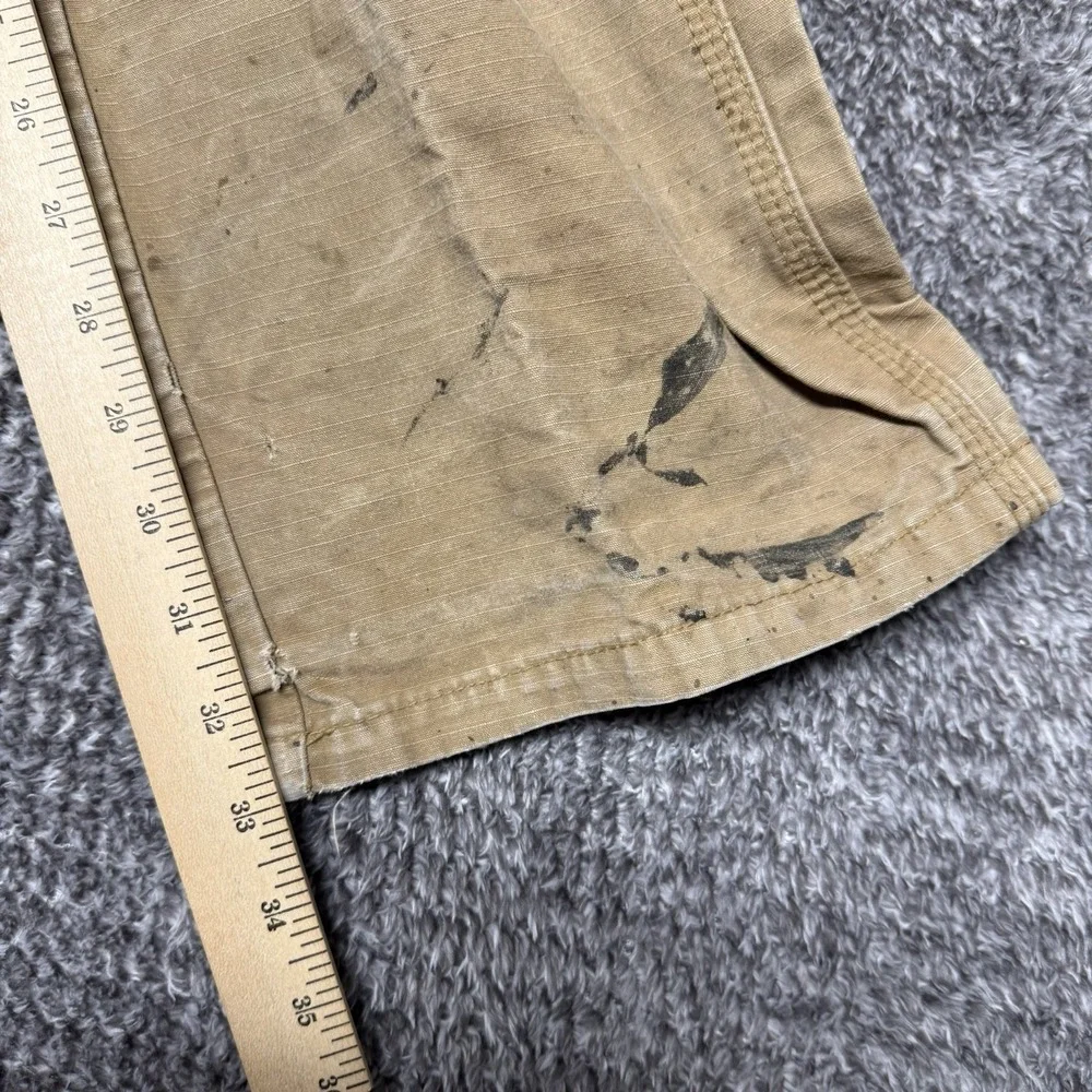 Wrangler Riggs Workwear Carpenter Pants Mens 34 x 32 Brown Ripstop Canvas READ‎